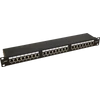 Kép 2/2 - PULSAR RP-F24V6 19" patch panel; 24 port; cat6; árnyékolt; tehermentesítővel; 90 fokos modulok