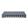 Kép 2/2 - HIKVISION DS-3E1310P-EI (B) 10 portos PoE switch ; 8 PoE + 2 RJ45 uplink port; smart menedzselhető
