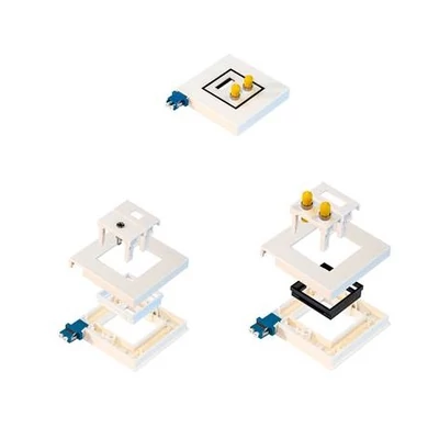 MOK-LC-SC 45 /FALI KERET/ 2 MOD REJTETT LC DUPLEX / SC SIMPLEX ADAPTER HELLYEL