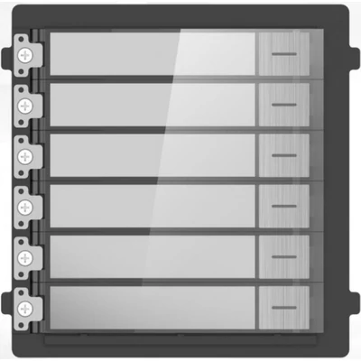 HIKVISION DS-KD-KK/S Társasházi IP video-kaputelefon kültéri 6 lakásos modulegység; rozsdamentes acél