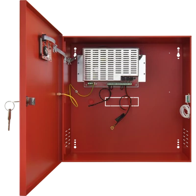 PULSAR EN54C-5A40LCD Szünetmentesíthető tápegység tűz- és füstjelző rendszerekhez; 27,6V / 5A / 2x40