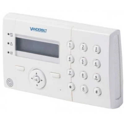 ACRE-VANDERBILT SPCK421.100 X-busz LCD kezelő kártyaolvasóval; 2×16 karakteres kijelző; kék háttérfé