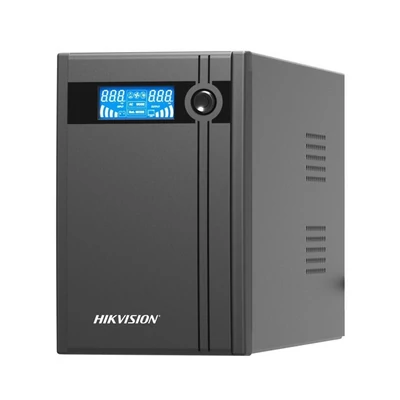 HIKVISION DS-UPS2000/GER Szünetmentes tápegység;2000 VA/1200 W;LCD kijelző;2 db beépített akkumulátor 12V/9Ah;4db Schuko