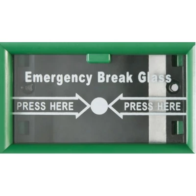 HIKVISION DS-K7PEB glass/EN Vészeseti ajtónyitó, beléptető rendszerekhez, piros