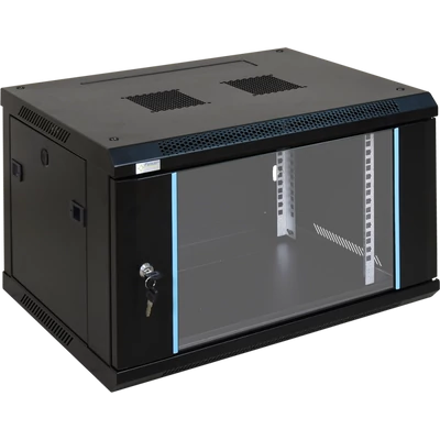 PULSAR RWA664 19" 6U 600x450 fali rack szekrény; lapraszerelt; fekete