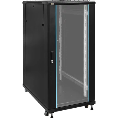 PULSAR RS2761 19" 27U 600x1000 álló rack szekrény; lapraszerelt; fekete
