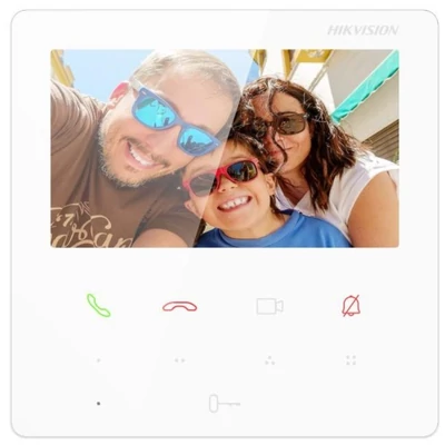 HIKVISION DS-KH6110-WE1/White IP video-kaputelefon beltéri egység; 4.3" TFT érintő kijelző; 480x272 felbontás; WiFi; fehér