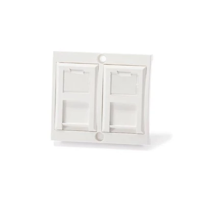 KELINE 601150 + KEJ-CEA-S-10G(2) Cat 6A, Modulo50, 2xRJ45/s, süllyesztett Legrand Valena kerethez redőnyös porvédővel, csatlakozóval