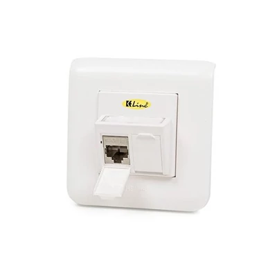 KELINE 601120-UP + KEJ-C6-S-TL(2) Giga+ Modulo45 Cat.6, 2xRJ45/s, süllyesztett csatlakozóval