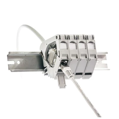 KELINE HN-DIN-C6AS DIN sínre szerelhető aljzat, Kategória 6A, 1xRJ45/s csatlakozóval