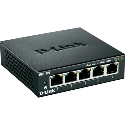 D-LINK DGS-105 5-port 10/100/1000 Gigabit Metal Housing Desktop Switch