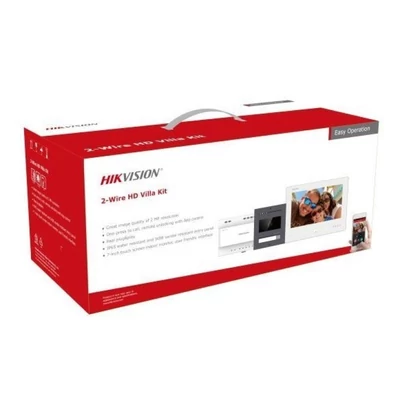 HIKVISION DS-KIS704EY/Aluminum Kétvezetékes HD video-kaputelefon szett; alumínium kültéri; fehér bel