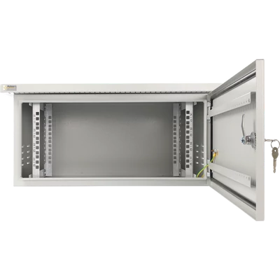 PULSAR RK464-G 19" 4U 600x400 fali rack szekrény; készre szerelt; vandálbiztos; szürke