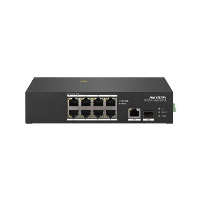HIKVISION DS-3T0310HP/No Power unit Din sínes, ipari, 100M POE Switch, 90W, 8+2port, tápegység nélkü