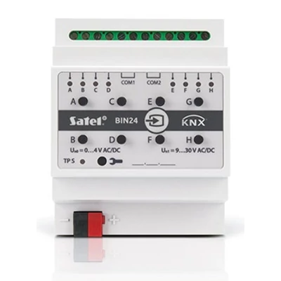 SATEL KNX-BIN 24 Univerzális bináris bemeneti modul KNX automatizálási rendszerhez; 8 bemenet