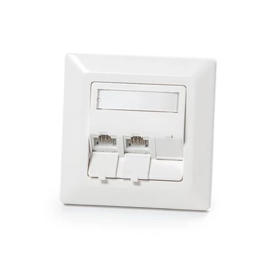 KELINE 601143-UP + KEJ-C5E-U-TL(3) Giga Modulo50 Cat.5E, 3xRJ45/u, süllyesztett, csatlakozóval