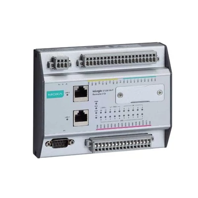 MOXA ioLogik E1261H-T Ethernet remote I/O with 2-port Ethernet switches, 12 DIOs, 5 AIs and 3 RTDs,