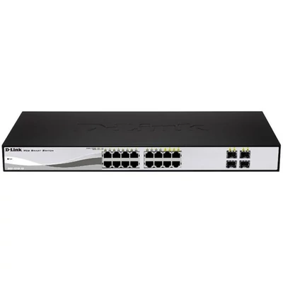 D-LINK DGS-1210-16 16-port 10/100/1000 Gigabit Smart Switch including 4 Combo 1000BaseT/SFP