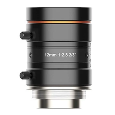 HIKROBOT MVL-MF1228M-8MP Objektív; 12 mm fix fókusztávolság; 8 MP; F2.8-F16; 2/3"; C-menet