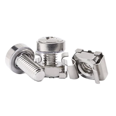 NESTRON NRS-M1616-304-50 M6 kosaras anya szett; 50db/csomag; rozsdamentes acél