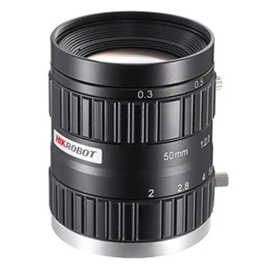 HIKROBOT SA5020M-10MP Objektív; 50 mm fix fókusztávolság; 10 MP; F2.0-F22; 4/3"; C-menet