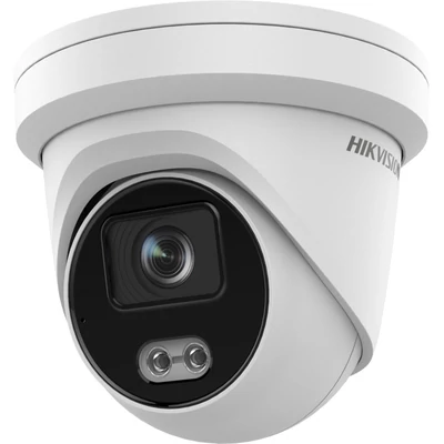 HIKVISION DS-2CD2343G2-L(2.8mm) IP, Turret kamera, 4 MP, Fix objektív, AcuSense, IR, Fehér LED