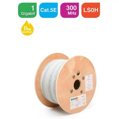 KELINE KE300S24LSOH-Dca Giga kábel FTP 4x2xAWG24 Cat.5E, LSOH halogénmentes 500m, Euroclass Dca