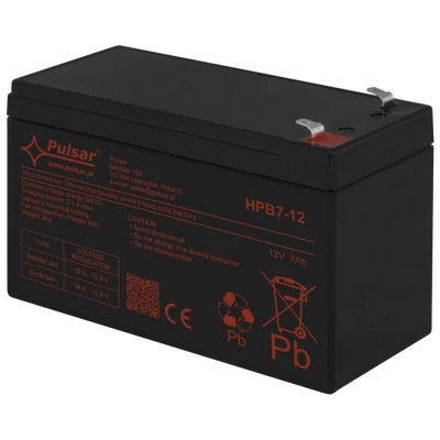 PULSAR HPB7-12 Akkumulátor 12V 7Ah; HPB széria; T1 csatlakozó