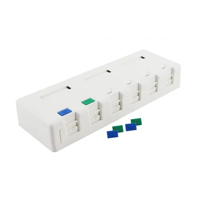 EXCEL 100-005 Falon kívüli doboz; 6 port; UTP cat5e aljzattal