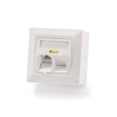 KELINE 601140 + KEJ-C6A-S-HD(2) Cat.6A, Modulo50, 2xRJ45/s, HD padlodobozba, csatornába