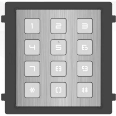 HIKVISION DS-KD-KP/S Társasházi IP video-kaputelefon kültéri billentyűzet/tasztatúra modulegység; rozsdamentes acél