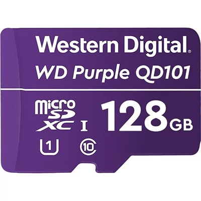 WESTERN DIGITAL WDD128G1P0C WD Purple 128GB micro SD kártya; microSDXC; Class 10 UHS-I; 24/7