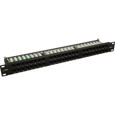 PULSAR RP-U48V5 19" patch panel; 48 port; UTP; Cat5e; tehermentesítővel