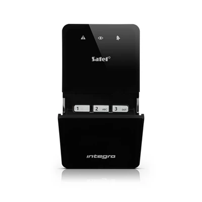 SATEL INT-SF-B Partíciókezelő INTEGRA központokhoz; lenyíló billentyűzetvédővel; fekete
