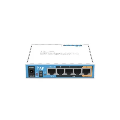 MIKROTIK hAP (RB951Ui-2nD) 2.4GHz AP, Five Ethernet ports, POE-out on port 5, USB for 3G/4G support
