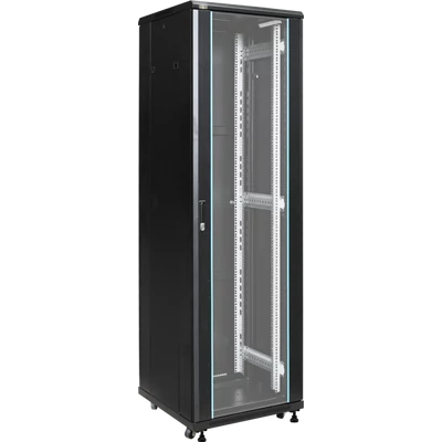PULSAR ZRS4266 19" 42U 600x600 álló rack szekrény; készre szerelt; fekete