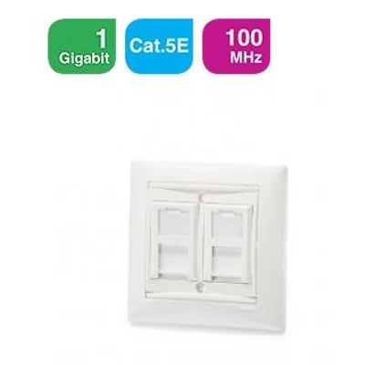 KELINE 601152 + KEJ-C5E-U-TL(2) Cat.5E, Valena Life kompatibilis fali aljzat, 2xRJ45/U, fehér