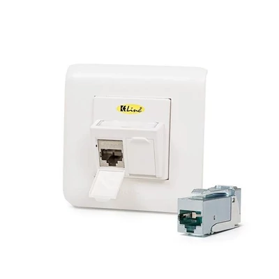 KELINE 601120-UP + KEJ-C6A-S-HD(2) Cat.6A, Modulo45, 2xRJ45/s, HD süllyesztett