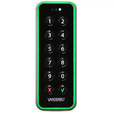 ACRE-VANDERBILT VR50M-MF NGCR Mullion kódzáras kártyaolvasó; OSDP és Wiegand; Mifare EV1 és EV2; keskeny kivitel