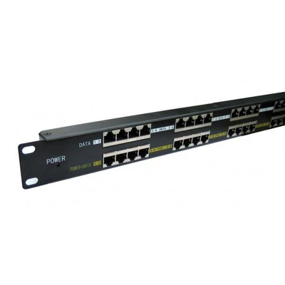 MAXLINK POE-PAN16-G Gigabit POE panel 16 ports, 1U for rack 19", shielded, black