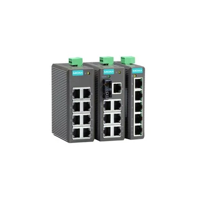 MOXA EDS-208 Entry-level Unmanaged Ethernet Switch with 8 10/100BaseT ports, -10 to 60°C