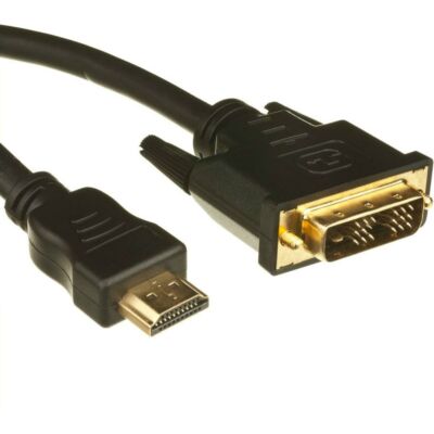 EQUIP EQUIP119325 HDMI-DVI kábel; aranyozott; 5 m