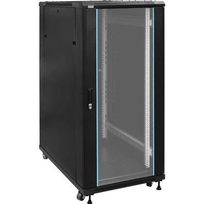 PULSAR ZRS2761 19" 27U 600x1000 álló rack szekrény; készre szerelt; fekete