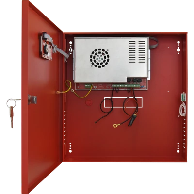 PULSAR EN54C-10A17LCD Szünetmentesíthető tápegység tűz- és füstjelző rendszerekhez; 27,6V / 10A / 2x