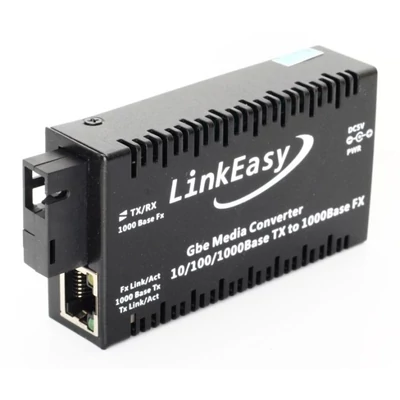 LINKEASY MMC-GE-SFD-20SC Mini Gigabit Ethernet média konverter, SM BiDi, Tx:1550nm, Rx:1310nm, 20km