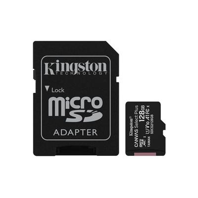 KINGSTON SDCS2/128GB 128GB micro SD kártya; microSDXC; Class 10 UHS-I; adapterrel