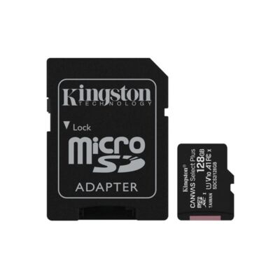 KINGSTON SDCS2/128GB MicroSD kártya - 128GB CLASS 10 Canvas Select Plus + Adapter
