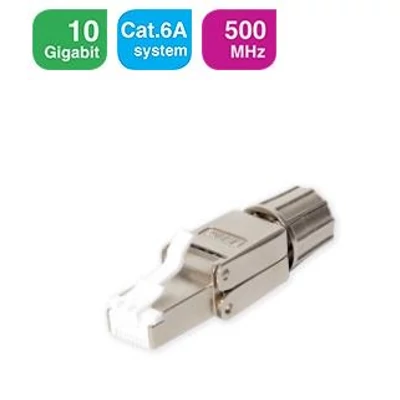 KELINE KE-FFT45-C6AS Szerszám nélkül szerelhető RJ45/s dugó, közvetlenül szerelhető Cat.7A, Cat.7, Cat.6A kábelekre