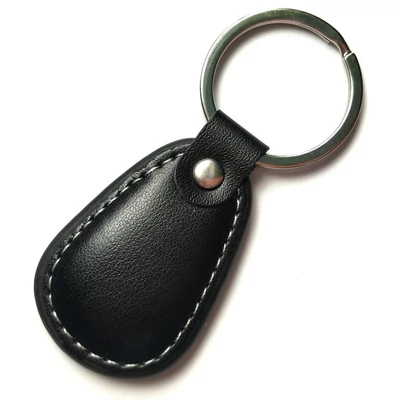 NESTRON RFID-KFDEV34K-BOR Beléptető kulcstartó tag; Mifare Desfire EV3; 4k memória; fekete bőr