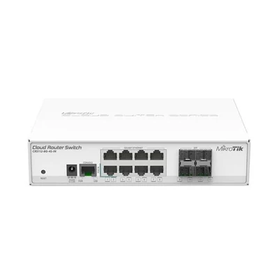 MIKROTIK CRS112-8G-4S-IN Cloud Router Switch 112-8G-4S-IN with QCA8511 400Mhz CPU, 128MB RAM, 8xGiga